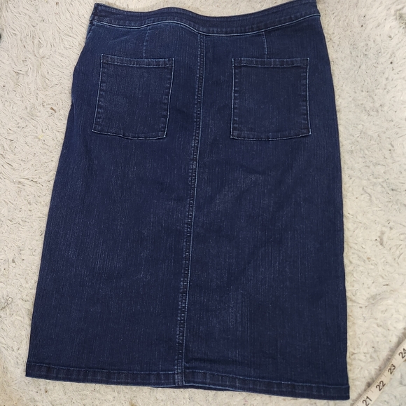 New York Co. Denim stretchy pin up  skirt size  8 blue - Picture 4 of 11